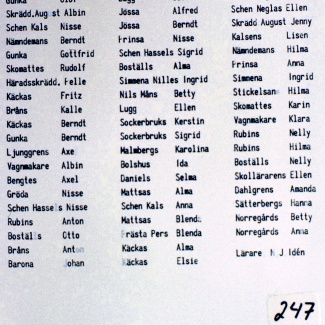 Bromölla Ivetofta Skola Namnlista 1899