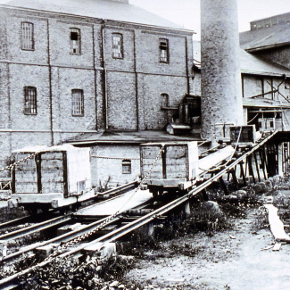 Fabrik Cementfabriken Kedjesläp Kalkkassar 1914