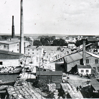Fabrik Iföverken Fabriksområde Hamn 1915