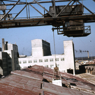 Fabrik Iföverken Massalager Malverk Brokran 1960