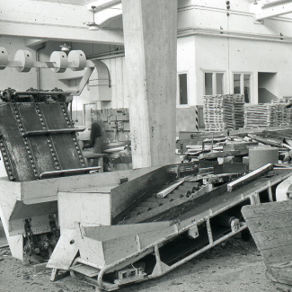 Fabrik Iföverken Lådfabriken Sågning Brädor 1960