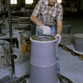 Fabrik Iföverken Isolatorfabriken Drejning 1980