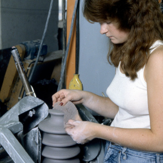 Fabrik Iföverken Isolatorfabriken Putsning 1980