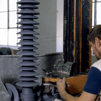 Fabrik Iföverken Isolatorfabriken Svarvning 1980