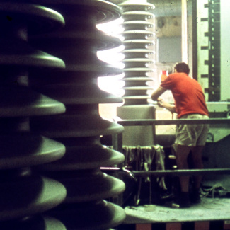 Fabrik Iföverken Isolatorfabriken Svarvning 1980