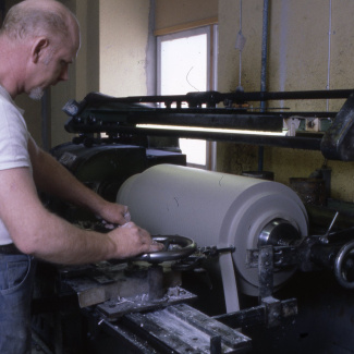 Fabrik Iföverken Isolatorfabriken Svarvning Horisontal 1980