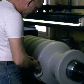 Fabrik Iföverken Isolatorfabriken Svarvning Horisontal 1980