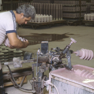 Fabrik Iföverken Isolatorfabriken Glasering 1980