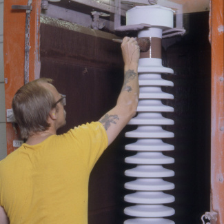 Fabrik Iföverken Isolatorfabriken Glasering 1980