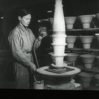 Fabrik Iföverken Isolatorfabriken Sandning 1950