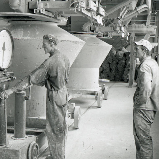 Fabrik Malverket Vägning Massablandning A. Kronkvist, Y. Nilsson 1959 1950