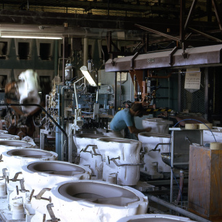 Fabrik Iföverken Sanitetsgodsfabriken SP2 Avformning 1968