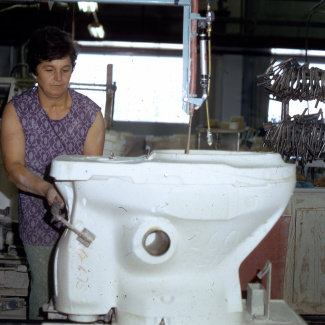Fabrik Iföverken Sanitetsgodsfabriken SP2 Avformning 1968