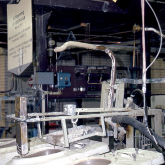 Fabrik Iföverken Sanitetsgodsfabriken SP2 Avtappning Massa 1968