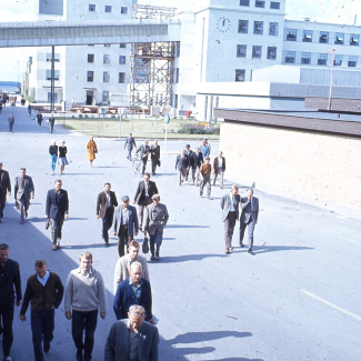 Fabrik Iföverken Middagsrast Porten 1965