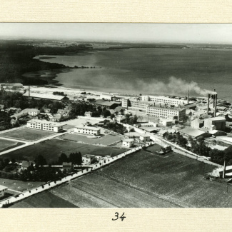 Bromölla Flygfoto BromöllaCentrum och Iföverken 1937