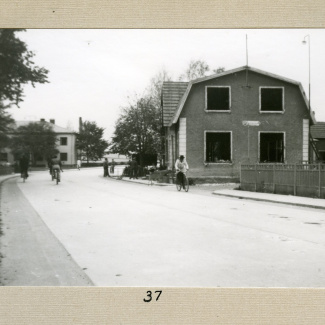 Bromölla Storgatan Cafét Under rivning 1946