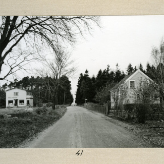 Bromölla Tiansväg Brukshandeln korsningen Villagatan 1954