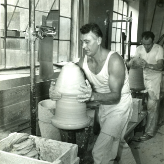 Fabrik Iföverken Isolatorfabriken Drejning 1950