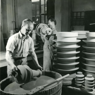 Fabrik Iföverken Isolatorfabriken Glasering 1950