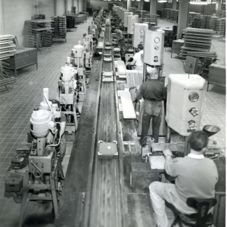 Fabrik Iföverken Pressgodsfabriken Pressningslina 1950