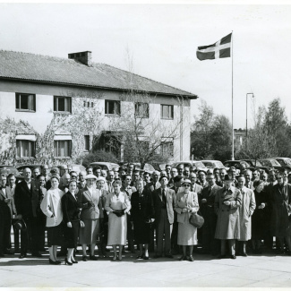 Fabriken Iföverken Besök av Nordiska GlastekniskaFöreningen 25/5 1956