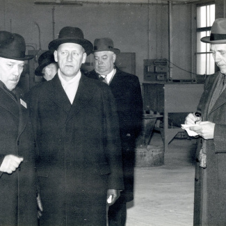Fabrik Iföverken Bevillningsutskott studieresa från Kristianstad 1958