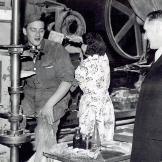 Fabrik Iföverken Bevillningsutskott studieresa från Kristianstad 1958