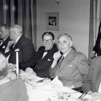 Fabrik Iföverken Bevillningsutskott studieresa Lunch Ifö Hotell 1958