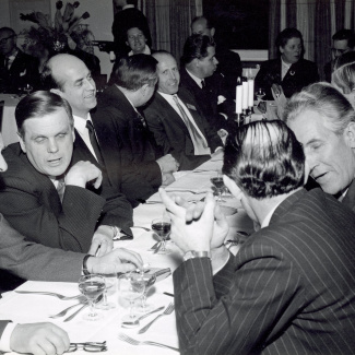 Fabrik Iföverken Bevillningsutskott studieresa Lunch Ifö Hotell 1958