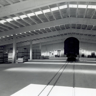 Fabrik Iföverken Golvplattfabriken Färdiglager 1950