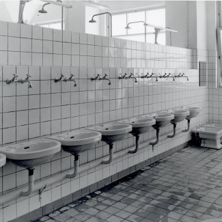Fabrik Iföverken Pressgodsfabriken Personalutrymme 1950