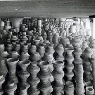 Fabrik Iföverken Isolatorfabriken Lagrade Gipsformar 1950