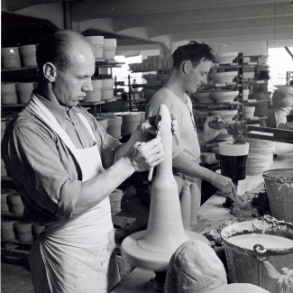 Fabrik Iföverken Isolatorfabriken Drejning 1950