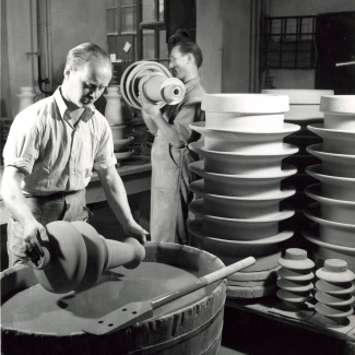 Fabrik Iföverken Isolatorfabriken Glasering 1950