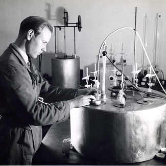 Fabrik Iföverken Laboratoriet Sedimenteringsapparat Yngve Ringberg 1940