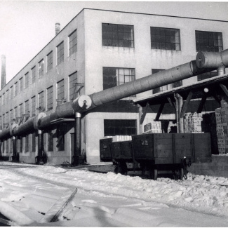 Fabrik Iföverken Sanitesgodsfabriken Gasledn från Generatorn 1940