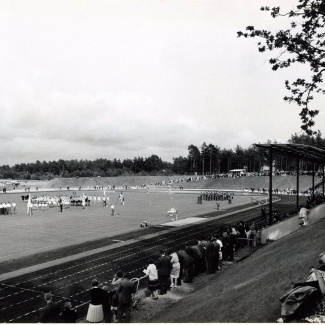 Bromölla Invigning av Strandängen Idrottsplats 1960