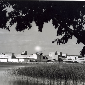 Fabrik Iföverken Fabriksområdet från Ångbåtsbryggan 1950-tal