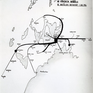 Fabrik Iföverken De anställdas Bostadsorter 1956