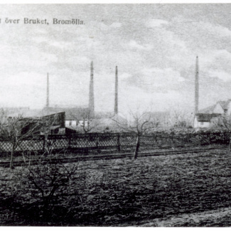 Fabrik Utsiktsvy från Bromölla över Bruket 1910