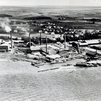 Fabrik Iföverken Flygfoto Bromölla 1920