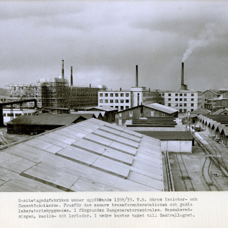 Fabrik Iföverken Sanitetsgodsfabrikens uppförande 1938