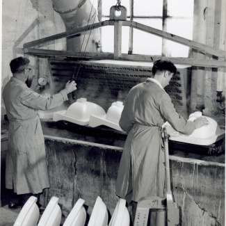 Fabrik Iföverken Sanitetsgodsfabriken Temperaturväxlingsprov 1950