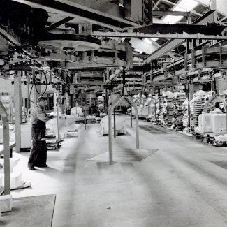 Fabrik Iföverken Sanitetsgodsfabriken Godshantering innan Emballering 1950