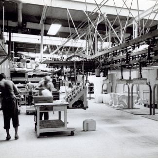 Fabrik Iföverken Sanitetsgodsfabriken Syning 1950