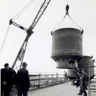 Fabrik Iföverken Sanitetsgodsfabriken Massatankar Övrevån 1961