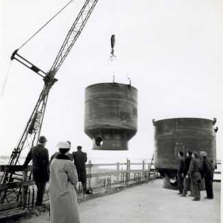 Fabrik Iföverken Sanitetsgodsfabriken Massatankar Övrevån 1961