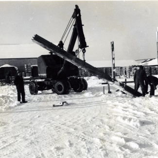 Fabrik Iföverken Isolatorfabriken Kallagerbyggnad 1961