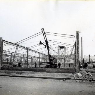 Fabrik Iföverken Isolatorfabriken Kallagerbyggnad 1961